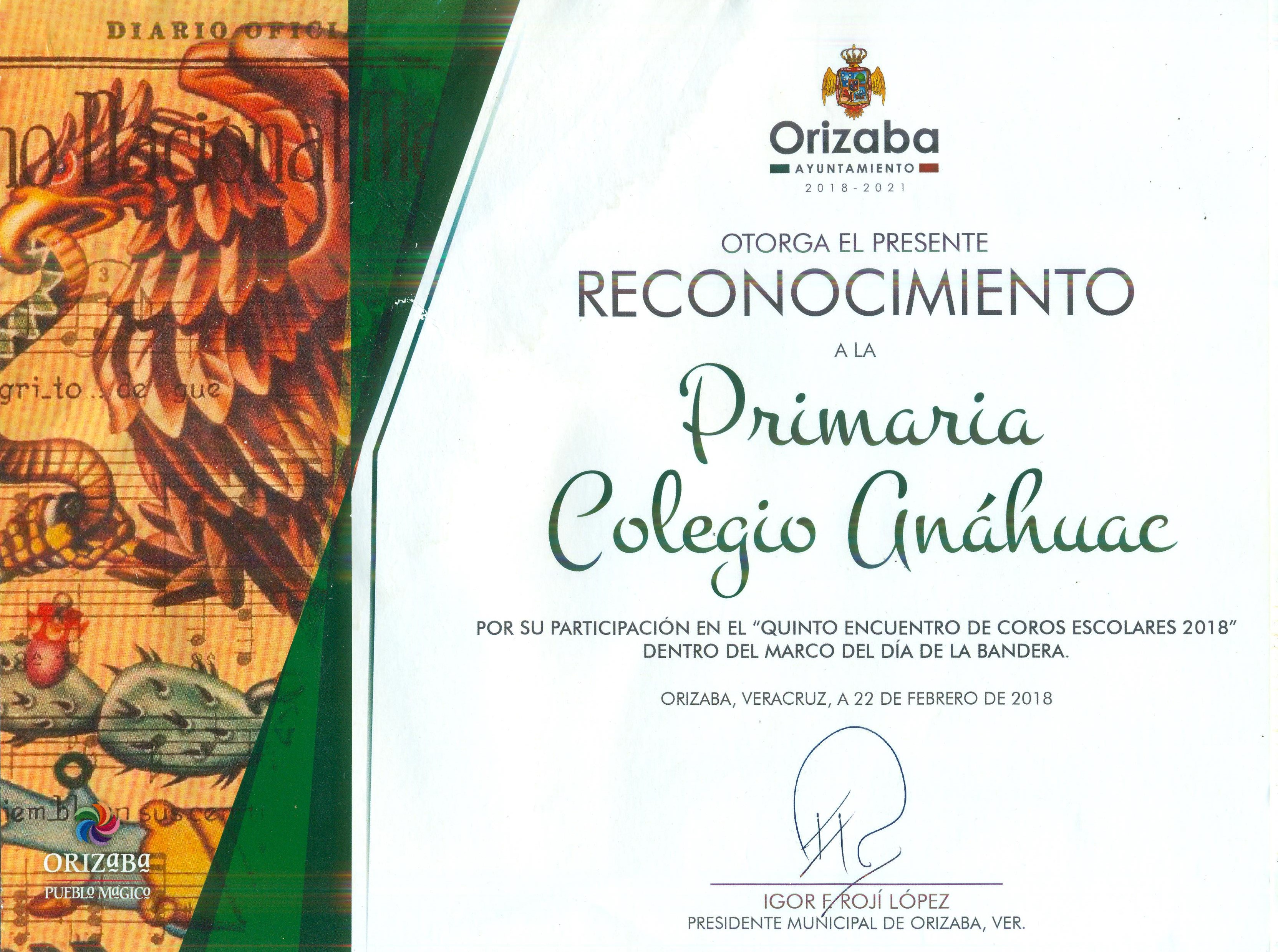Participación en el el quinto encuentro de coros escolares