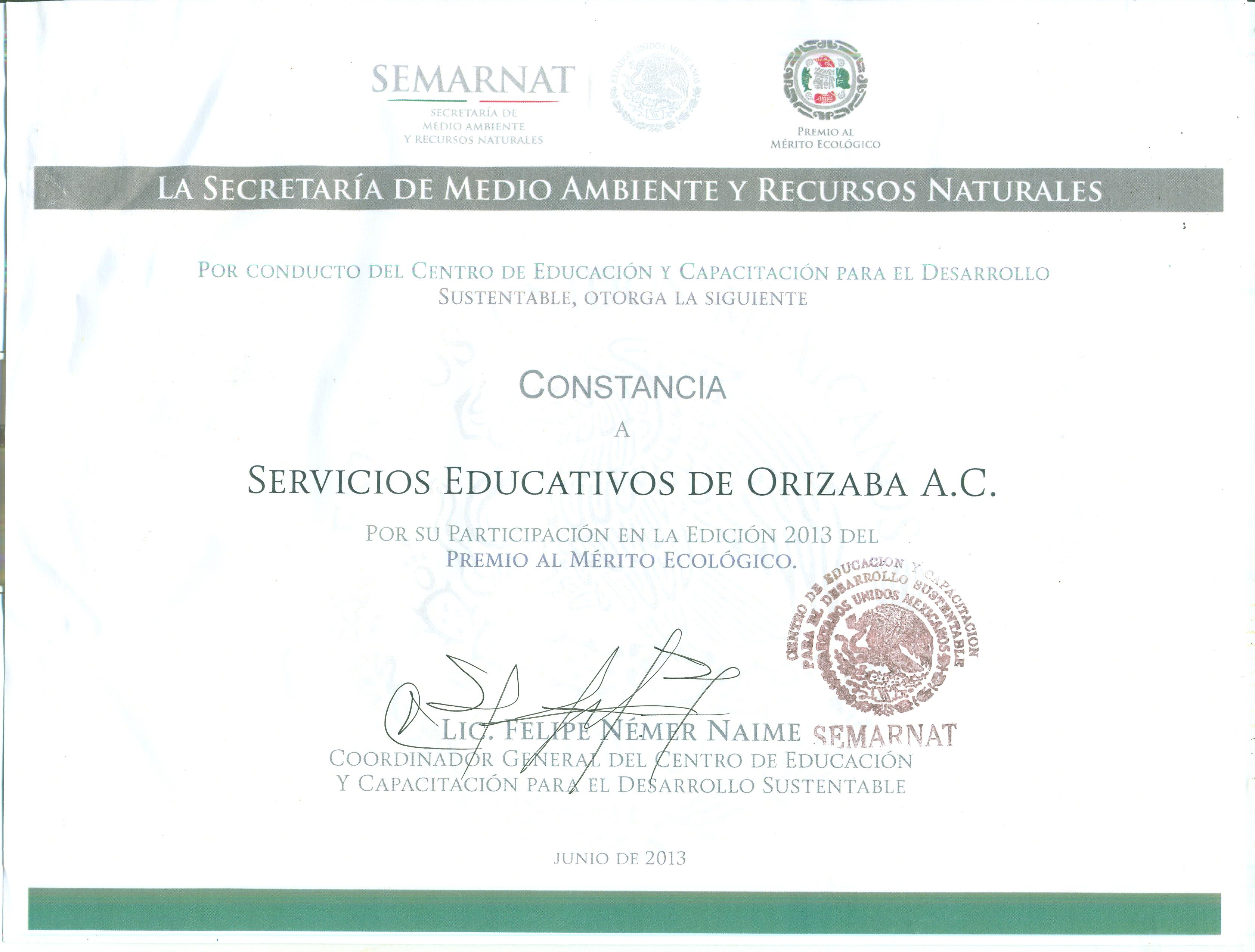 Premio al Mérito Ecológico