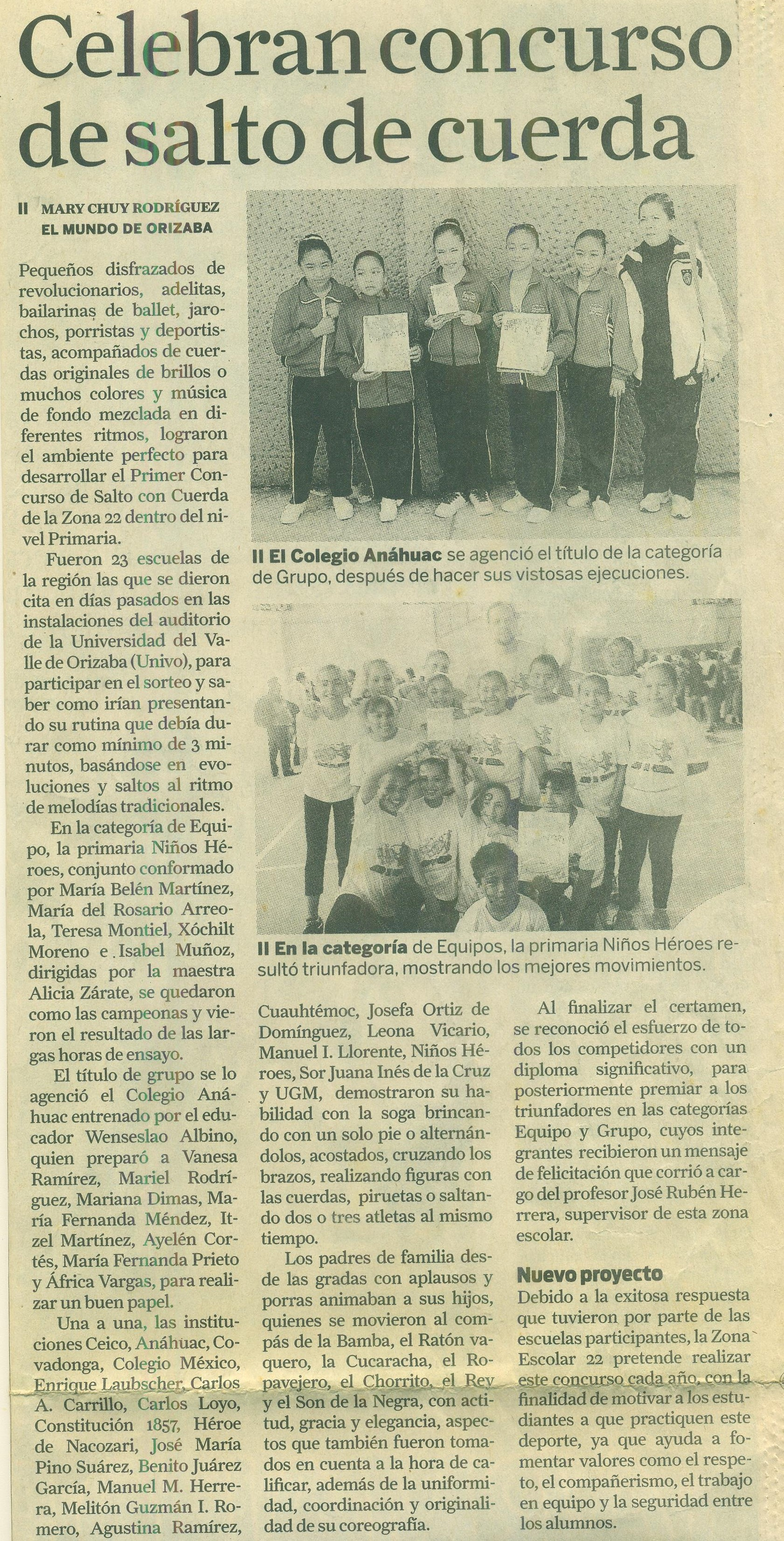 Concurso de salto de cuerda