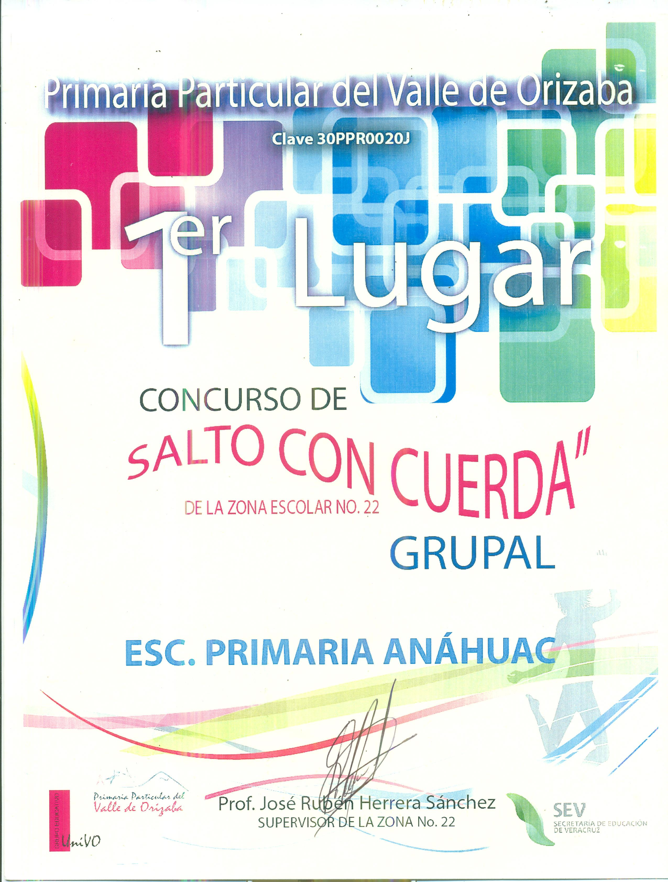 1er Lugar Concurso de Salto con Cuerda